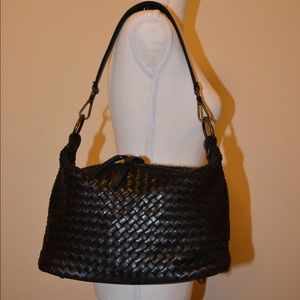 VALENTINA leather woven purse